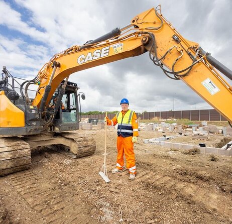 Tithegrove ground worker on site