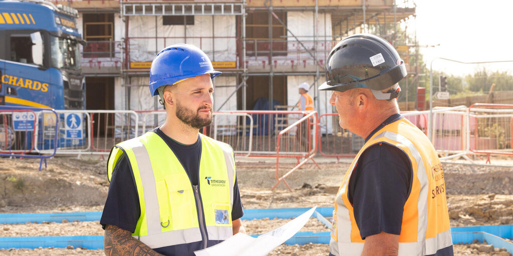 Tithegrove Groundworks team members on site