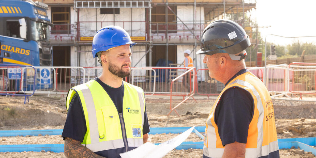 Tithegrove Groundworks team members on site